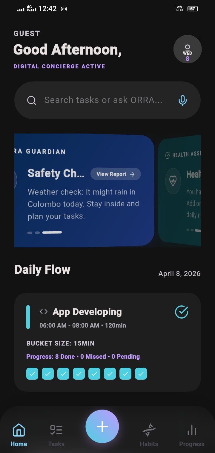 Orra App Screen 1
